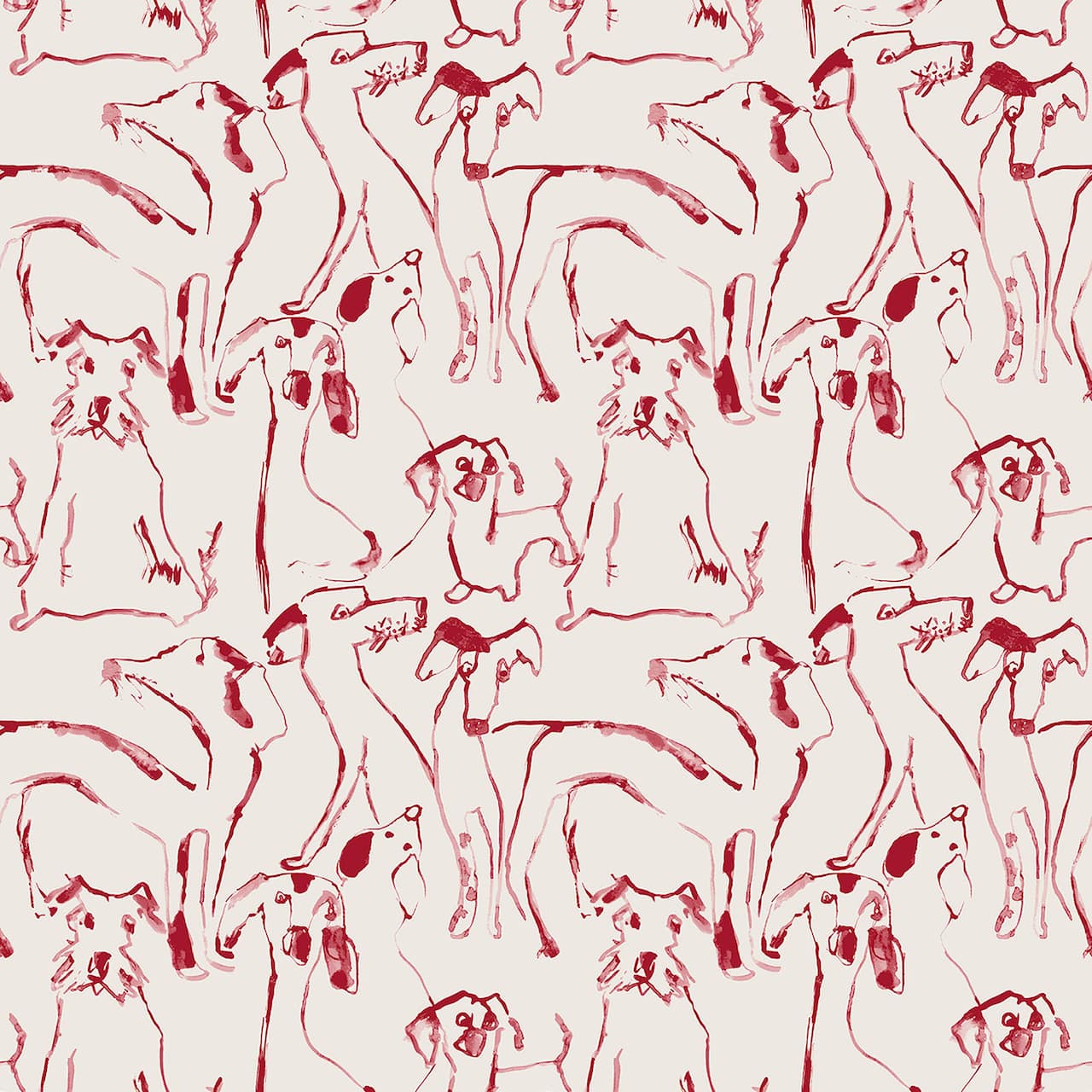 Surface Style Dog Doodle Ink Peel & Stick Wallpaper